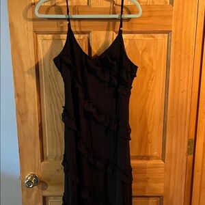 Elegant Black Ruffled Dress